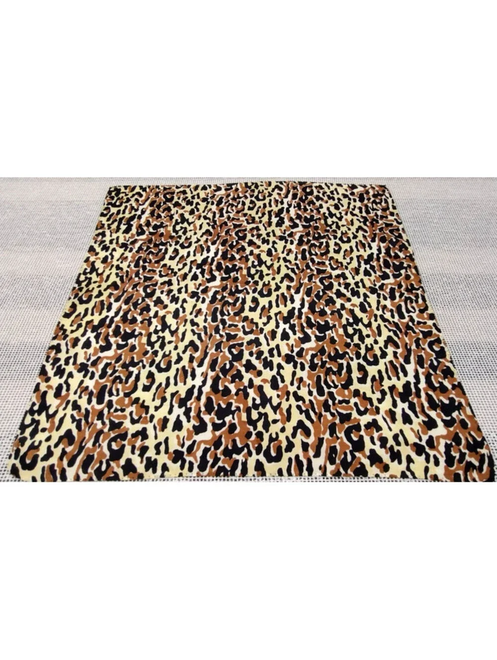 Vintage 50s 60s Silk Leopard Scarf Handkerchief 17 inches UNISEX Mod Rockabilly